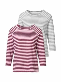 Bekleidung H.I.S 3/4-Arm-Shirt In Beere, Grau Günstig Kaufen