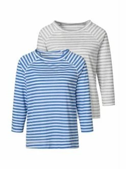 Bekleidung H.I.S 3/4-Arm-Shirt In Blau, Grau Günstig Kaufen