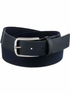 Accessoires H.I.S 35 Mm Bandgürtel Mit Lederbesatz Und Schließe In Poliertem Silber Klassisch... Günstig Kaufen