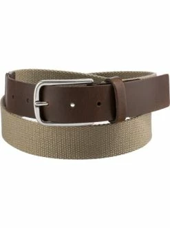 Accessoires H.I.S 35 Mm Bandgürtel Mit Lederbesatz Und Schließe In Poliertem Silber Klassisch... Günstig Kaufen