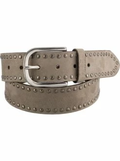 Accessoires H.I.S 40 Mm Veloursgürtel Mit Nieten Und Schließe In Poliertem Silber Klassische... Günstig Kaufen