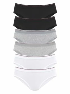 Bekleidung H.I.S Bikinislip In Grau-meliert, Weiß, Schwarz Günstig Kaufen