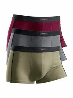 Bekleidung H.I.S Boxer In Grau-olivgrün-bordeaux Günstig Kaufen