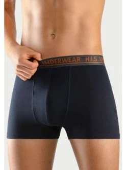 HIS SHOP -HIS SHOP h i s boxer in navy blau meliert grau meliert schwarz 1
