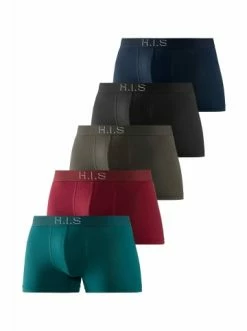 Bekleidung H.I.S Boxer In Petrol, Bordeaux, Schwarz, Olivgrün, Navy Günstig Kaufen