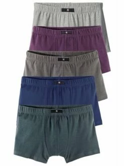 Bekleidung H.I.S Boxer In Petrol, Grau-meliert, Blau, Aubergine, Grau Günstig Kaufen
