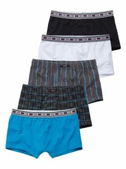 Bekleidung H.I.S Boxer In Weiß, Schwarz, Blau, Kariert, Gestreift Günstig Kaufen