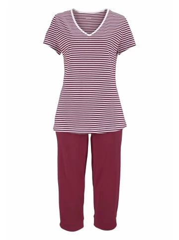 Umstands- & Stillmode H.I.S Capri-Pyjama In Bordeaux-gestreift Günstig Kaufen 4 Umstands- & Stillmode H.I.S Capri-Pyjama In Bordeaux-gestreift Günstig Kaufen – Bild 4