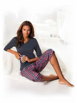 Umstands- & Stillmode H.I.S Capri-Pyjama In Pink Günstig Kaufen -HIS SHOP h i s capri pyjama in pink 4