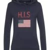 Bekleidung H.I.S Kapuzensweatshirt In Marine Günstig Kaufen