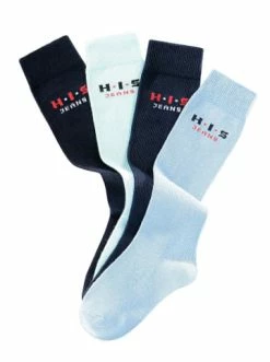 Bekleidung H.I.S Kniestrümpfe In Hellblau, Marine, Blau, Dunkelblau Günstig Kaufen -HIS SHOP h i s kniestrumpfe in hellblau marine blau dunkelblau 2