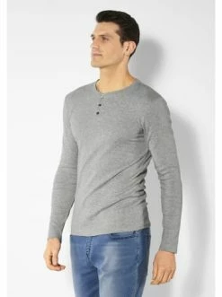 Outdoor & Sport H.I.S Langarmshirt In Grau-meliert Günstig Kaufen -HIS SHOP h i s langarmshirt in grau meliert 3