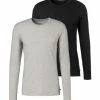 Bekleidung H.I.S Langarmshirts 2er Pack In Schwarz/Grau Günstig Kaufen