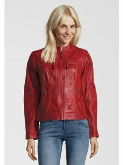 Bekleidung H.I.S Lederjacke Lederjacke "SALINA" In RED Günstig Kaufen