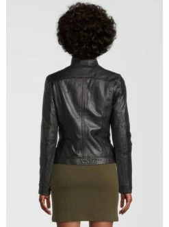 Bekleidung H.I.S Lederjacke Mit Reversekragen In Black Günstig Kaufen -HIS SHOP h i s lederjacke mit reversekragen in black 2