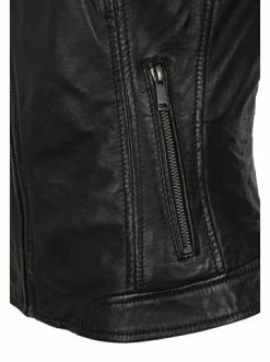 Bekleidung H.I.S Lederjacke Mit Reversekragen In Black Günstig Kaufen -HIS SHOP h i s lederjacke mit reversekragen in black 3