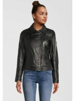 Bekleidung H.I.S Lederjacke Mit Reverskragen In Black Günstig Kaufen