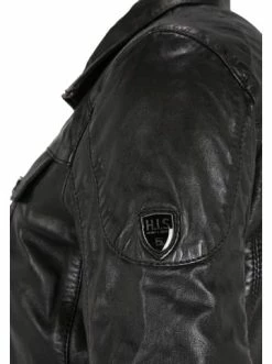 Bekleidung H.I.S Lederjacke Mit Reverskragen In Black Günstig Kaufen -HIS SHOP h i s lederjacke mit reverskragen in black 8