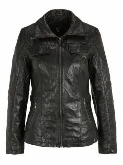 Bekleidung H.I.S Lederjacke Mit Reverskragen In Black Günstig Kaufen -HIS SHOP h i s lederjacke mit reverskragen in black 9