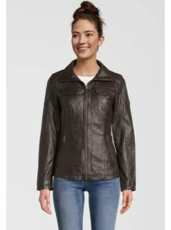 Bekleidung H.I.S Lederjacke Mit Reverskragen In D Brown Günstig Kaufen