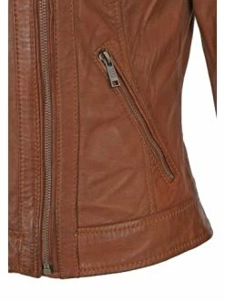 Bekleidung H.I.S Lederjacke Mit Reverskragen In D Cognac Günstig Kaufen -HIS SHOP h i s lederjacke mit reverskragen in d cognac 3