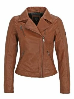 Bekleidung H.I.S Lederjacke Mit Reverskragen In D Cognac Günstig Kaufen -HIS SHOP h i s lederjacke mit reverskragen in d cognac 4