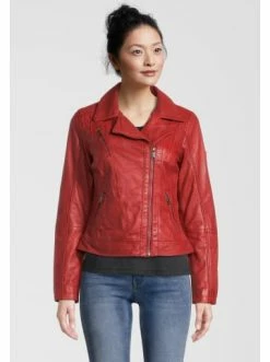 Bekleidung H.I.S Lederjacke Mit Reverskragen In Red Günstig Kaufen
