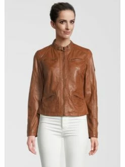 Bekleidung H.I.S Lederjacke Mit Schnalle In D Cognac Günstig Kaufen