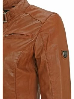 Bekleidung H.I.S Lederjacke Mit Schnalle In D Cognac Günstig Kaufen -HIS SHOP h i s lederjacke mit schnalle in d cognac 3