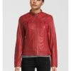 Bekleidung H.I.S Lederjacke Mit Stehkragen In Red Günstig Kaufen