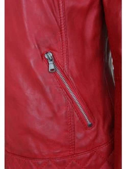 Bekleidung H.I.S Lederjacke SAIMINA In Red Günstig Kaufen -HIS SHOP h i s lederjacke saimina in red 3