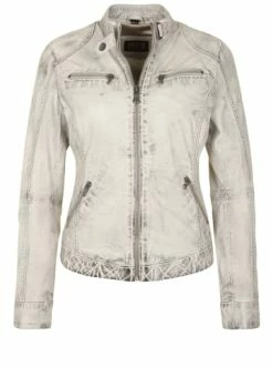 Bekleidung H.I.S Lederjacke SAIMINA In Stone Günstig Kaufen -HIS SHOP h i s lederjacke saimina in stone 2