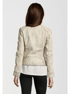 Bekleidung H.I.S Lederjacke SAIMINA In Stone Günstig Kaufen -HIS SHOP h i s lederjacke saimina in stone 4