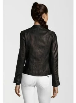 Bekleidung H.I.S Lederjacke SALENA In Black Günstig Kaufen -HIS SHOP h i s lederjacke salena in black 2