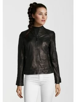 Bekleidung H.I.S Lederjacke SALENA In Black Günstig Kaufen