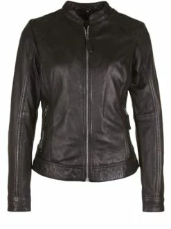 Bekleidung H.I.S Lederjacke SALENA In Black Günstig Kaufen -HIS SHOP h i s lederjacke salena in black 4