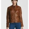 Bekleidung H.I.S Lederjacke SALENA In Cognac Günstig Kaufen