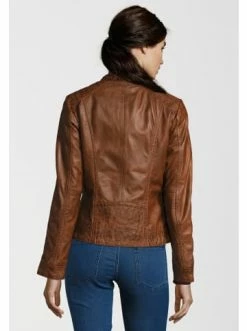 Bekleidung H.I.S Lederjacke SALENA In Cognac Günstig Kaufen -HIS SHOP h i s lederjacke salena in cognac 2