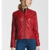 Bekleidung H.I.S Lederjacke SALENA In Red Günstig Kaufen