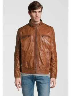 Bekleidung H.I.S Lederjacke SANTIAGO HIS In Cognac Günstig Kaufen
