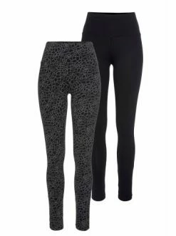 Bekleidung H.I.S Leggings In Schwarz-bedruckt, Schwarz-uni Günstig Kaufen