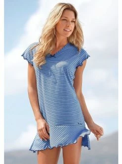 Umstands- & Stillmode H.I.S Nachthemd In Blau-geringelt Günstig Kaufen -HIS SHOP h i s nachthemd in blau geringelt 4