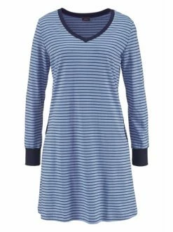 Umstands- & Stillmode H.I.S Nachthemd In Blau-gestreift Günstig Kaufen