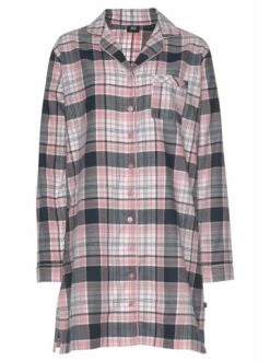 Umstands- & Stillmode H.I.S Nachthemd In Lila-blau-rosa-kariert Günstig Kaufen