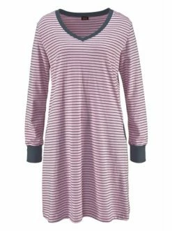 Umstands- & Stillmode H.I.S Nachthemd In Rosa-gestreift Günstig Kaufen