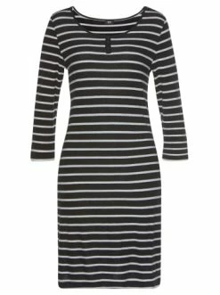 Umstands- & Stillmode H.I.S Nachthemd In Schwarz-weiß-gestreift Günstig Kaufen