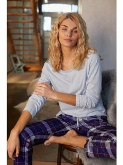 Umstands- & Stillmode H.I.S Pyjama In Blau-kariert Günstig Kaufen -HIS SHOP h i s pyjama in blau kariert 3