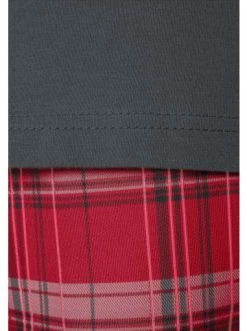 Umstands- & Stillmode H.I.S Pyjama In Braun-orange-kariert Günstig Kaufen -HIS SHOP h i s pyjama in braun orange kariert 3