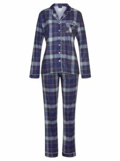 Umstands- & Stillmode H.I.S Pyjama In Dunkelblau-kariert Günstig Kaufen