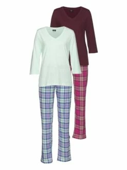Umstands- & Stillmode H.I.S Pyjama In Mint-kariert, Bordeaux-kariert Günstig Kaufen